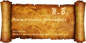 Marmorstein Bernadett névjegykártya